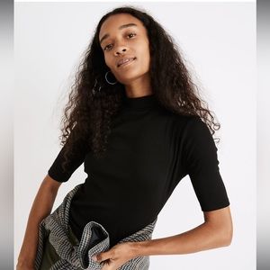 Madewell Drapey-Rib Mockneck Top Size XL